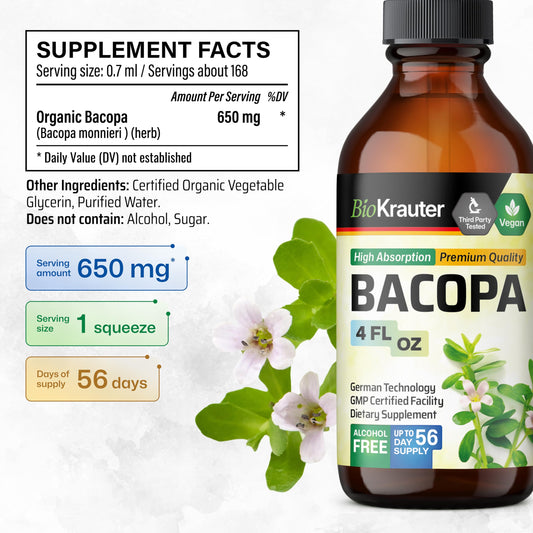 Brain support Brahmi drops with Bacopa Monnieri
