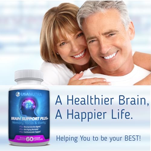 Close-up of Brain Support Plus bottle
