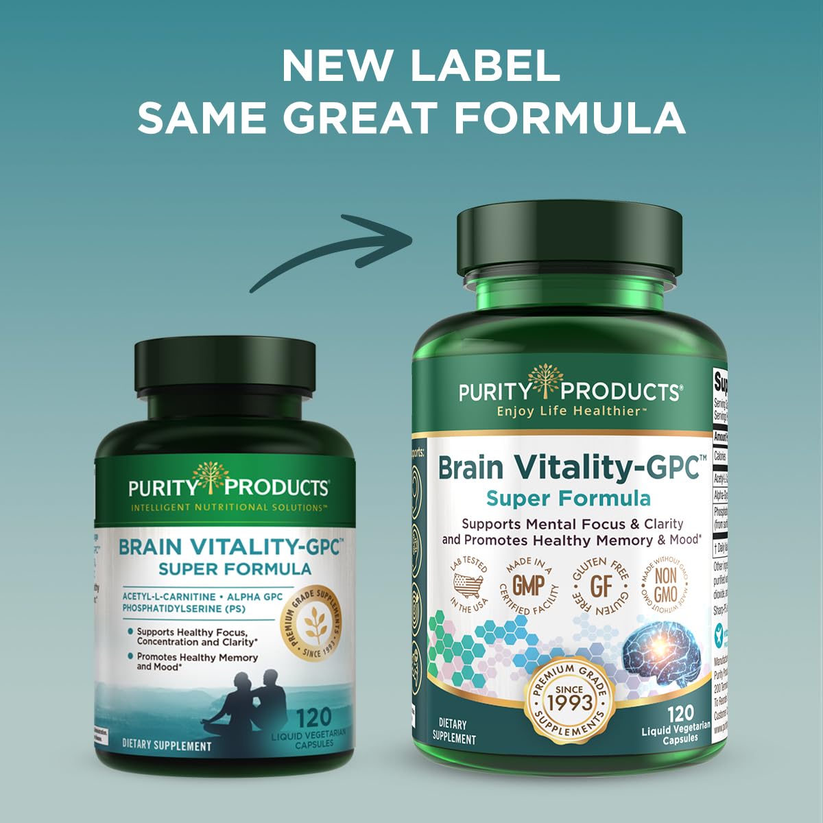 Brain Vitality GPC capsules close-up