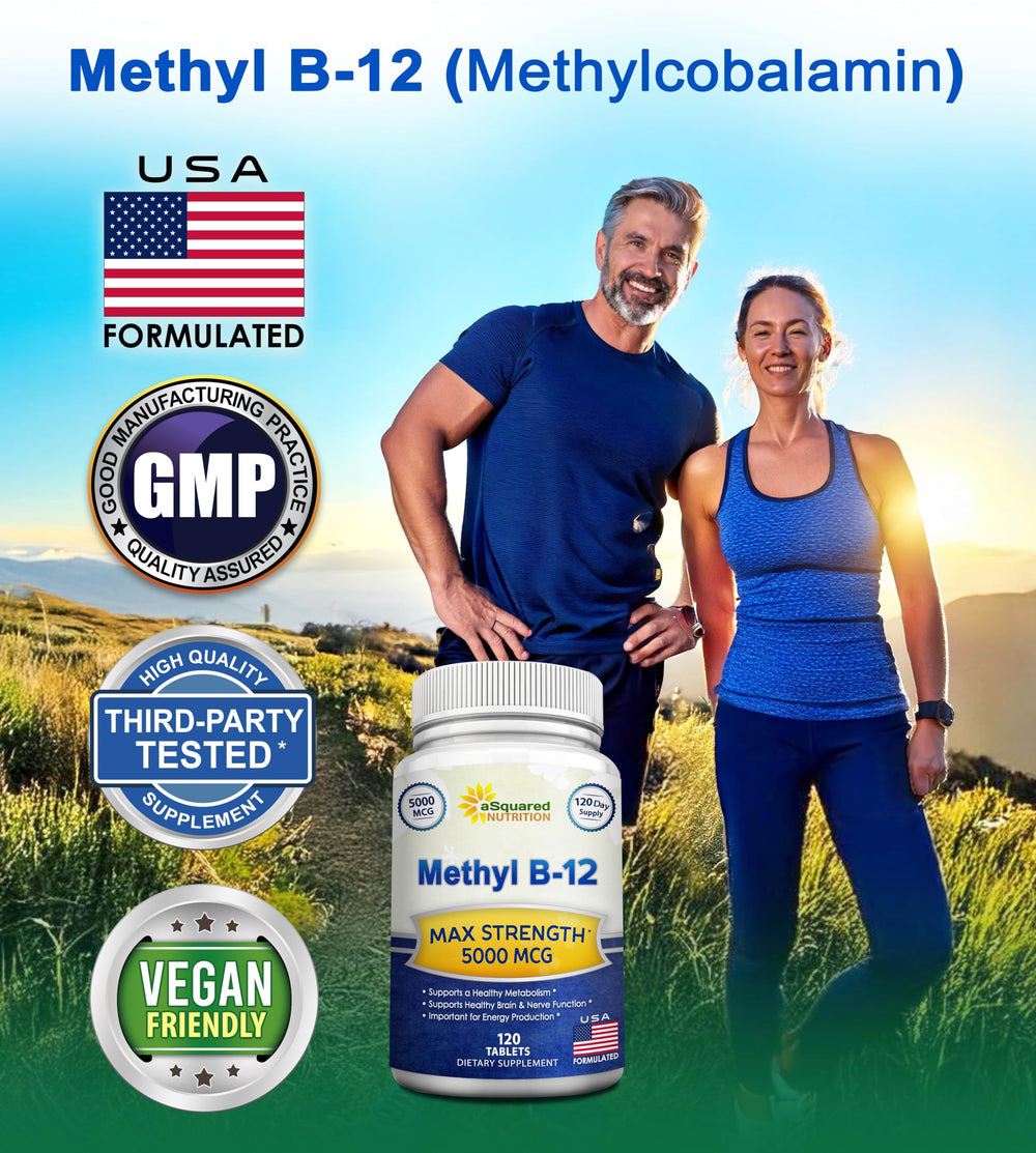 Brain health support with Vitamin B12 methylcobalamin