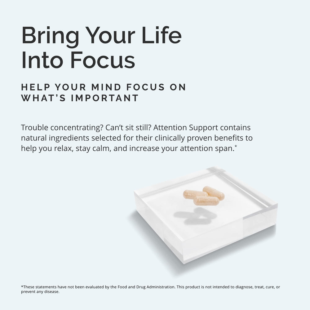 Graphic illustration of focus and calm associated with Attention Support