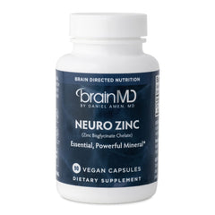 BrainMD Neuro Zinc 90 capsules bottle front view