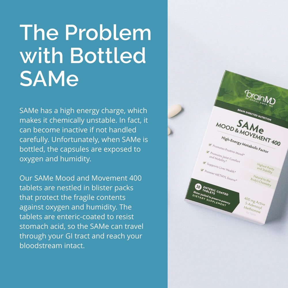 Quality and purity assurance icons alongside BrainMD product