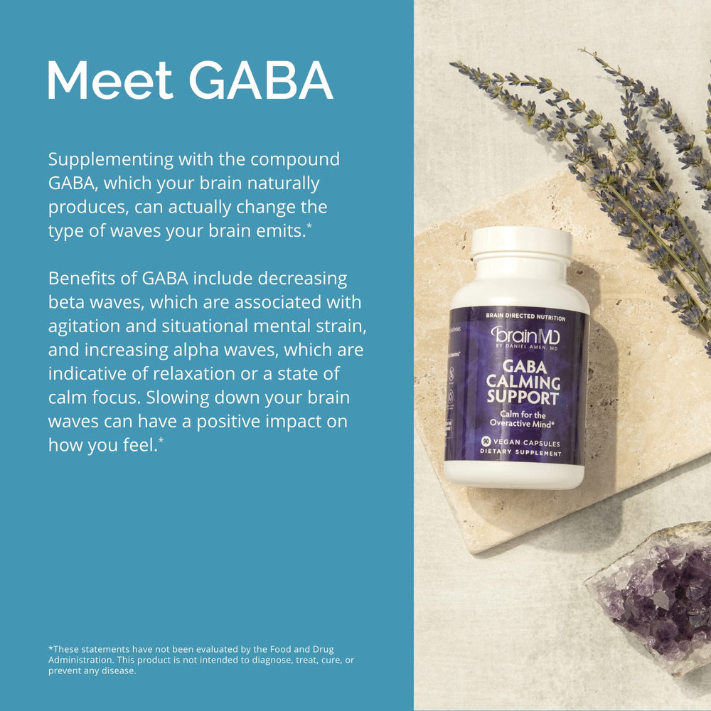 BrainMD GABA Calming Support packaging and bottle