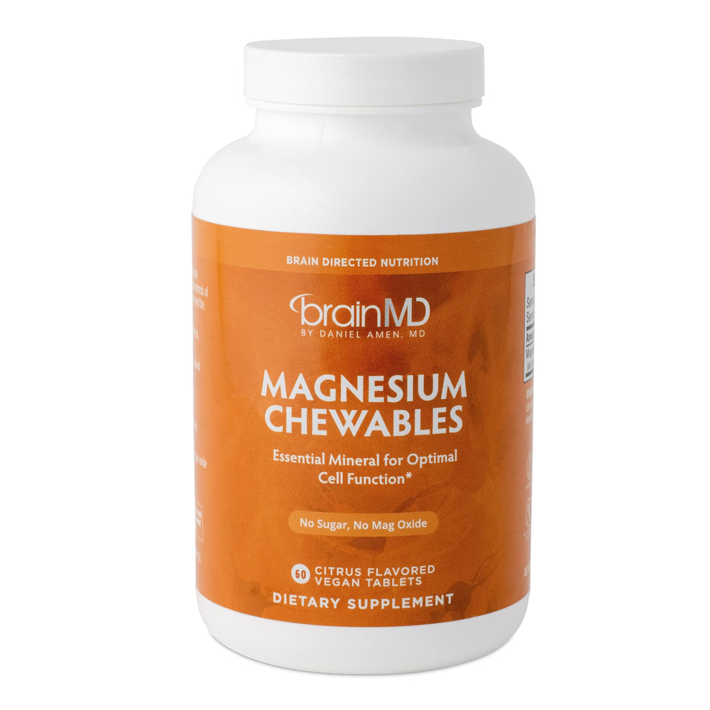 BrainMD Magnesium Chewables Citrus bottle label