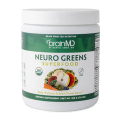 Front view of BRAINMD Neuro Greens Superfood bottle - 7.9 oz