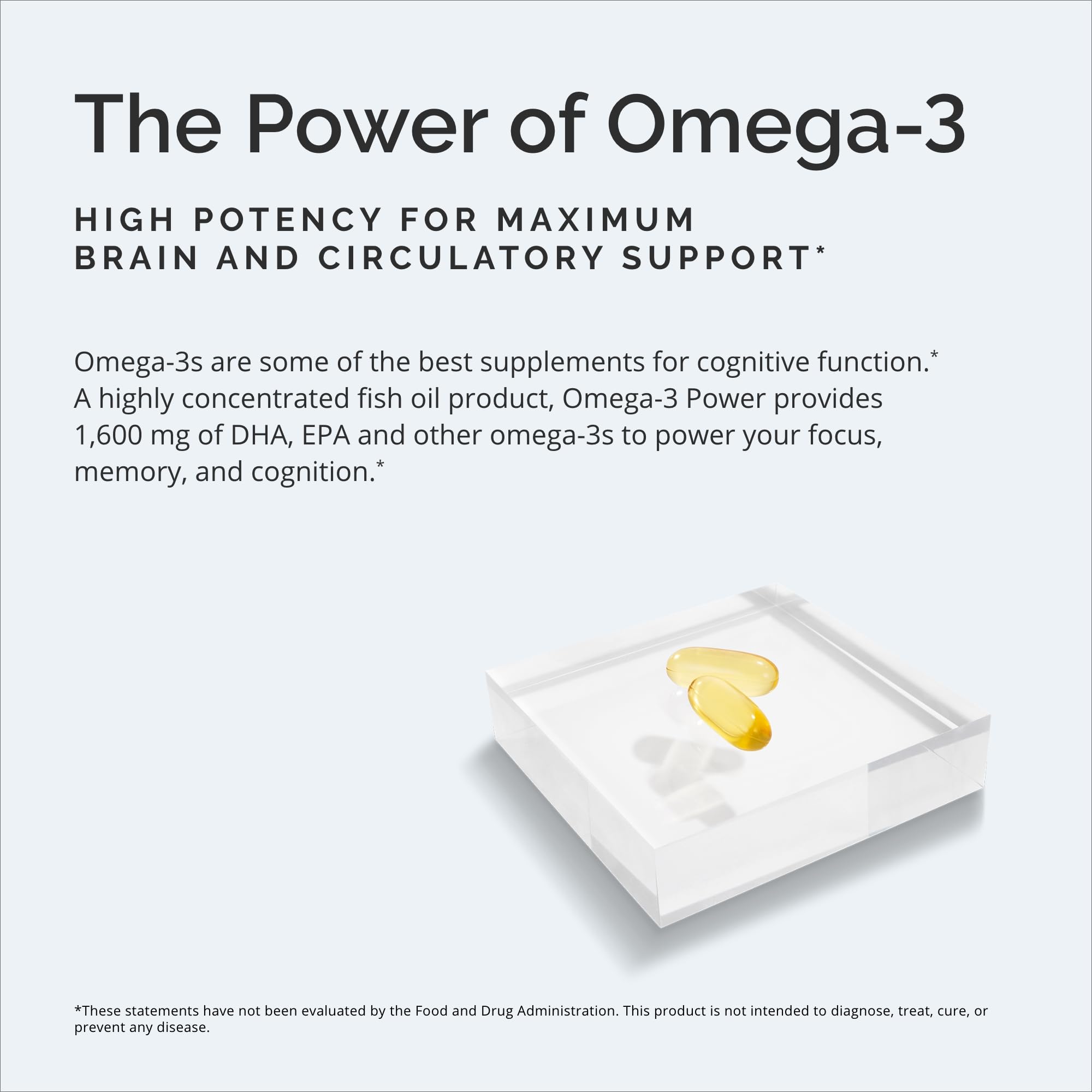 Nutrition facts and supplement details on BrainMD Omega-3 Power