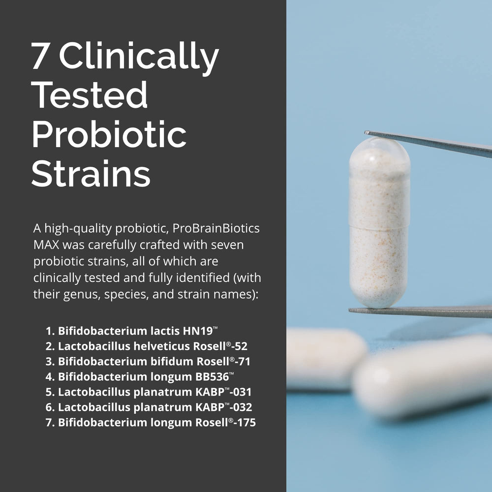 Gluten-free label on BrainMD ProBrainBiotics MAX packaging