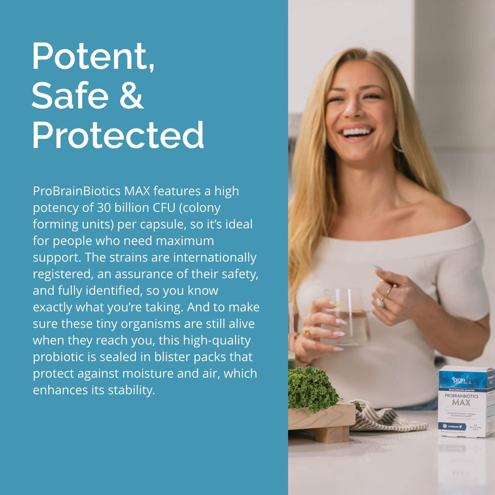 BrainMD ProBrainBiotics MAX packaging and bottle