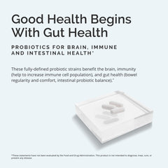 Graphic showing seven probiotic strains in ProBrainBiotics MAX