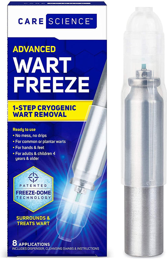 brand Care Science Wart Remover Freeze bottle with precision applicator for targeted treatment.