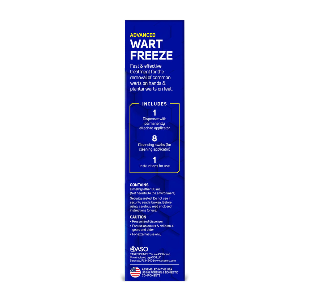 brand Care Science Wart Remover Freeze detail highlighting the freezing action on wart.