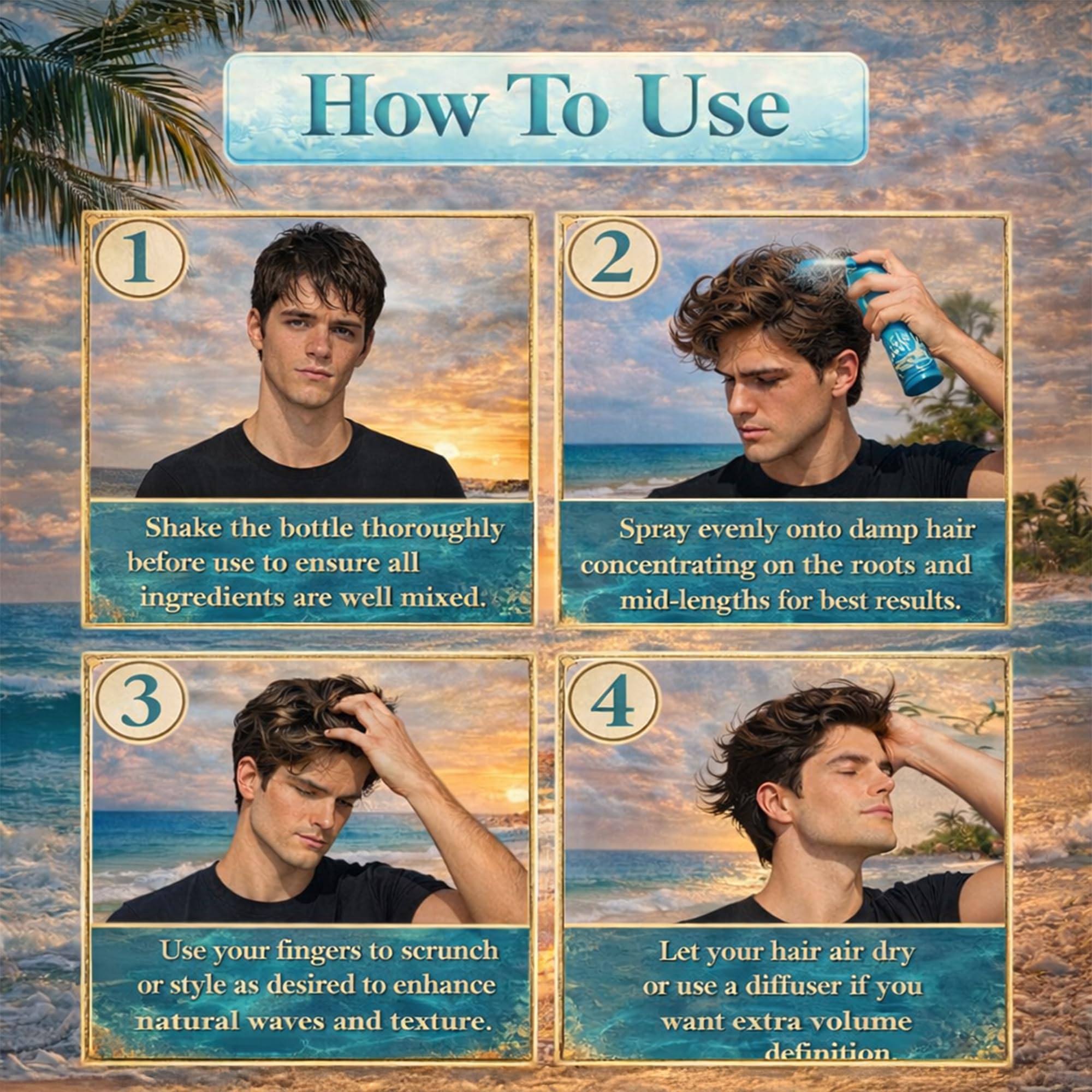 BRAVA Sea Salt Spray wave definition for relaxed surfer-inspired style