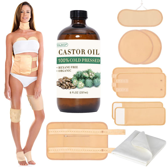 Breast castor oil pack wraps