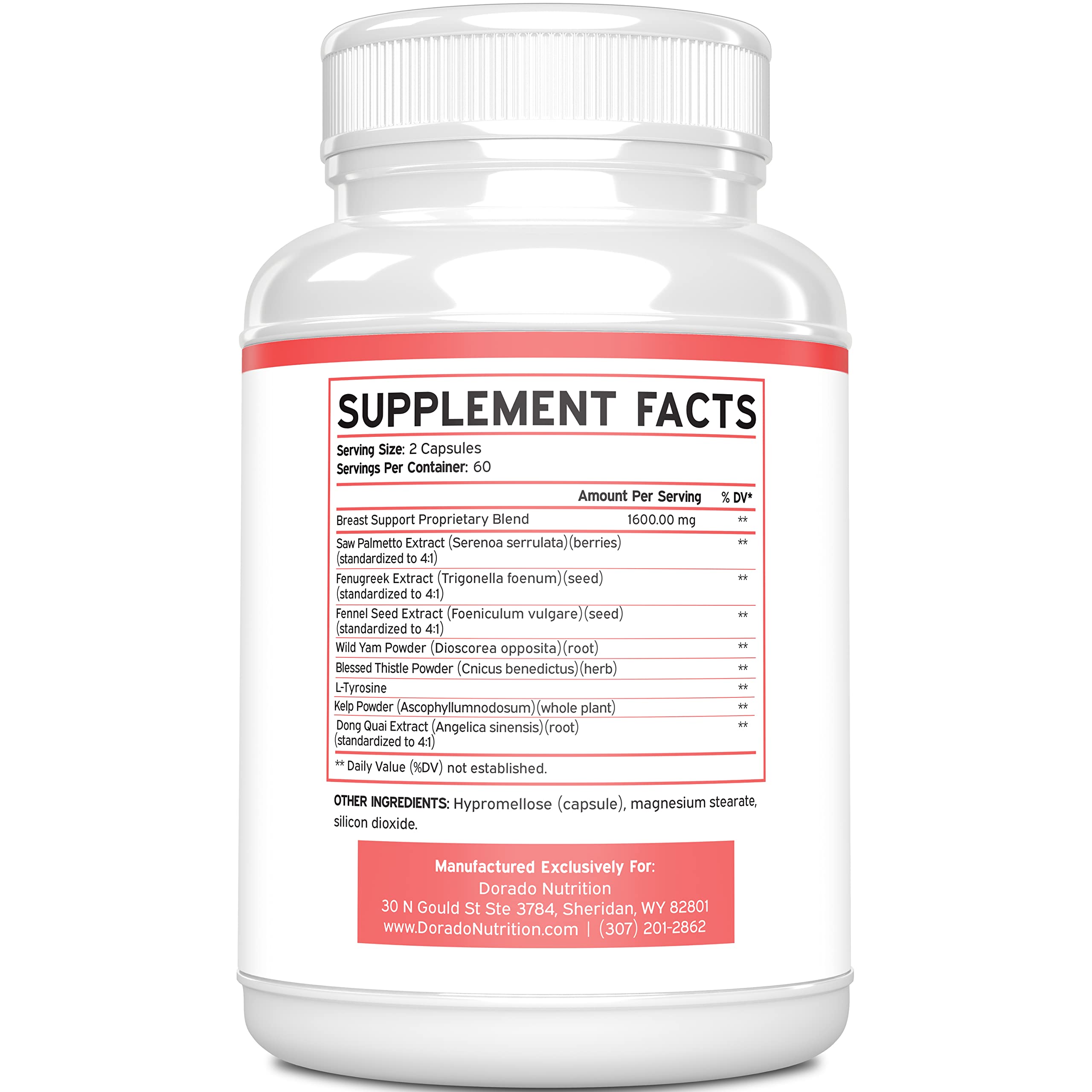 Two-month supply packaging for Breast Support Pills