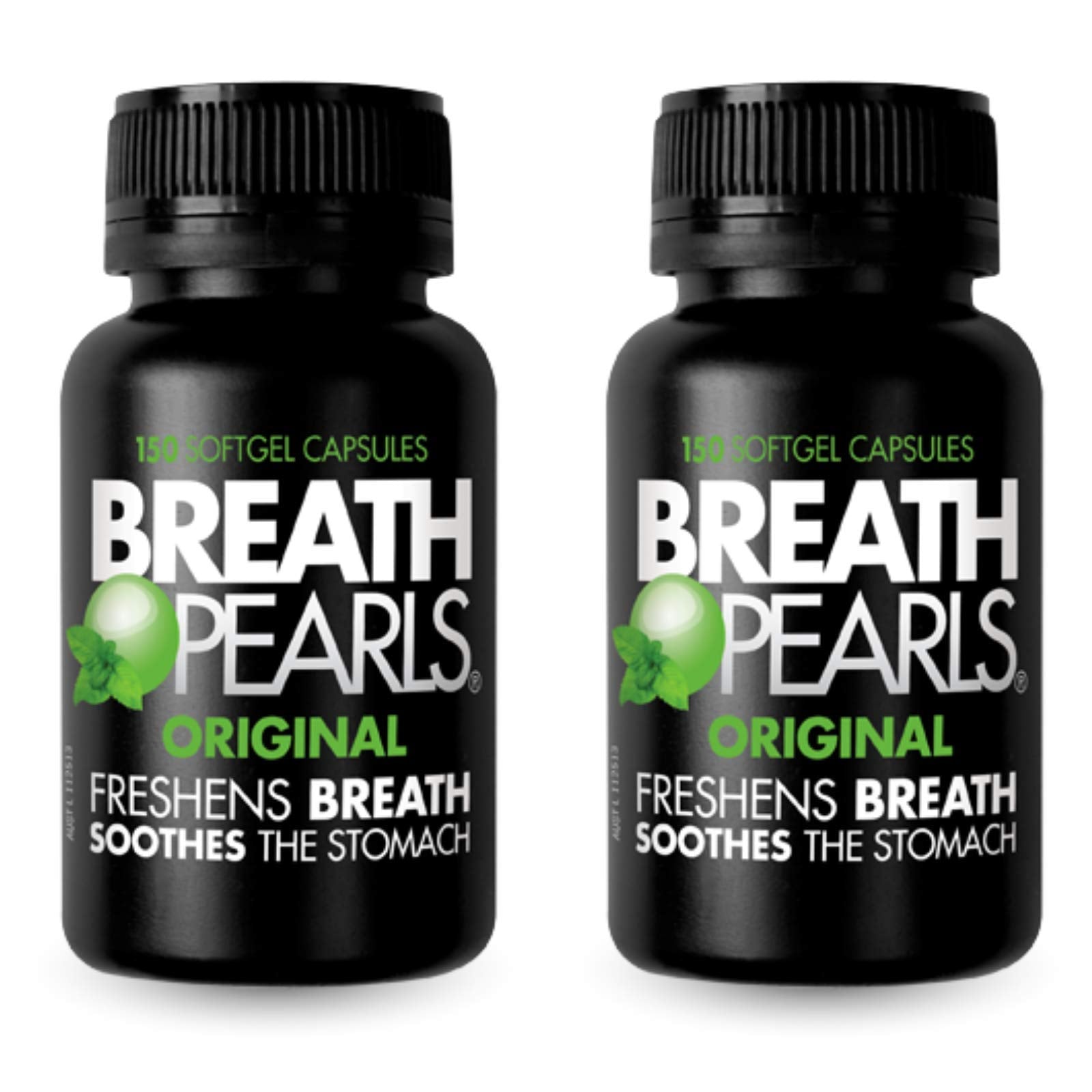 Breath Pearls Original Peppermint & Parsley softgels - 300 count pack (2 x 150)