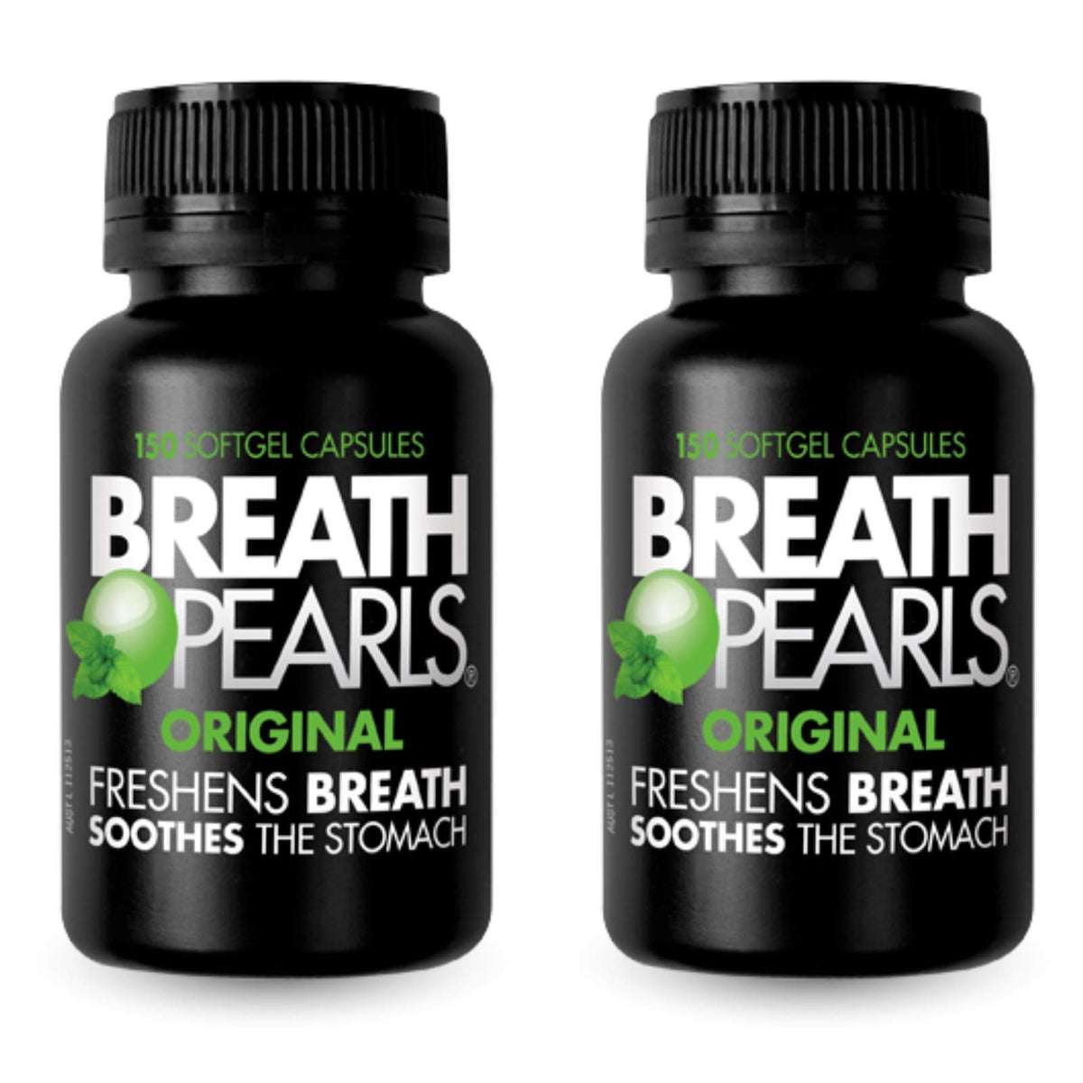 Breath Pearls Original Peppermint & Parsley softgels - 300 count pack (2 x 150)