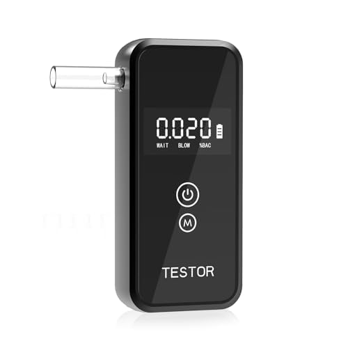 Professional breathalyzer device with LCD display