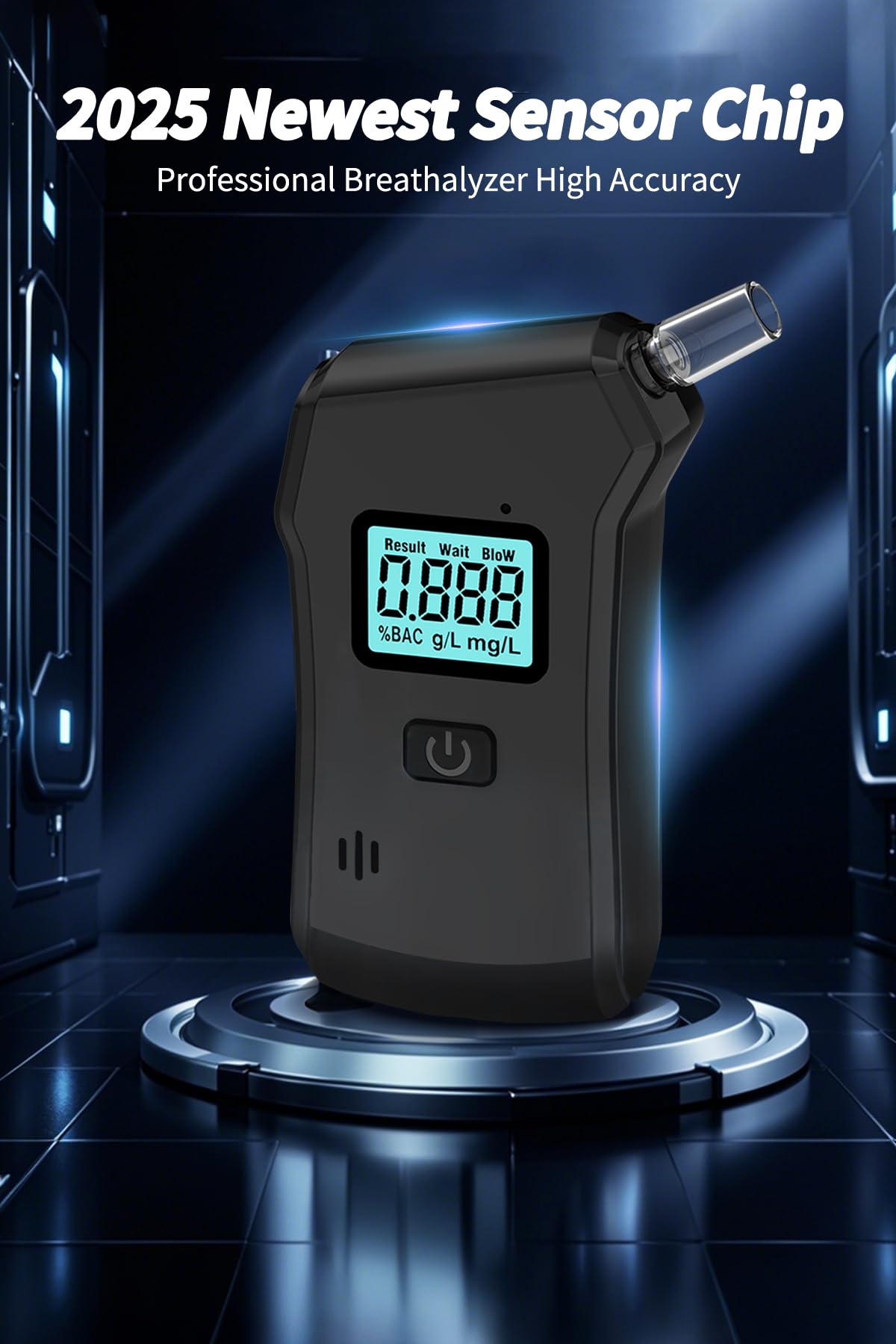 LCD digital display close-up on Breathalyzer 2025