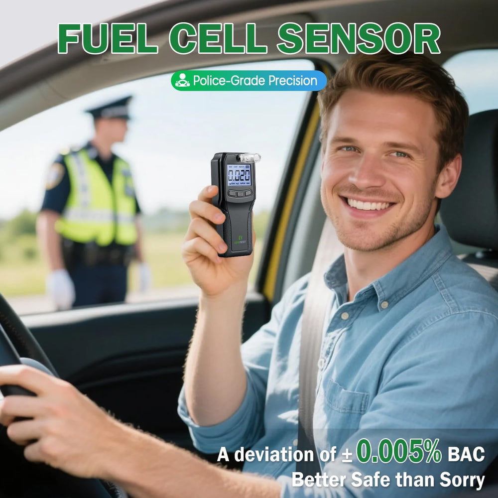Police-grade fuel cell sensor breathalyzer