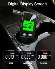 Portable compact breathalyzer fits in pocket