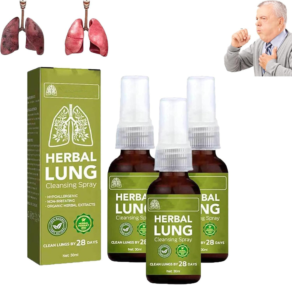 BreathDetox Herbal Lung Cleansing Spray bottle on white background