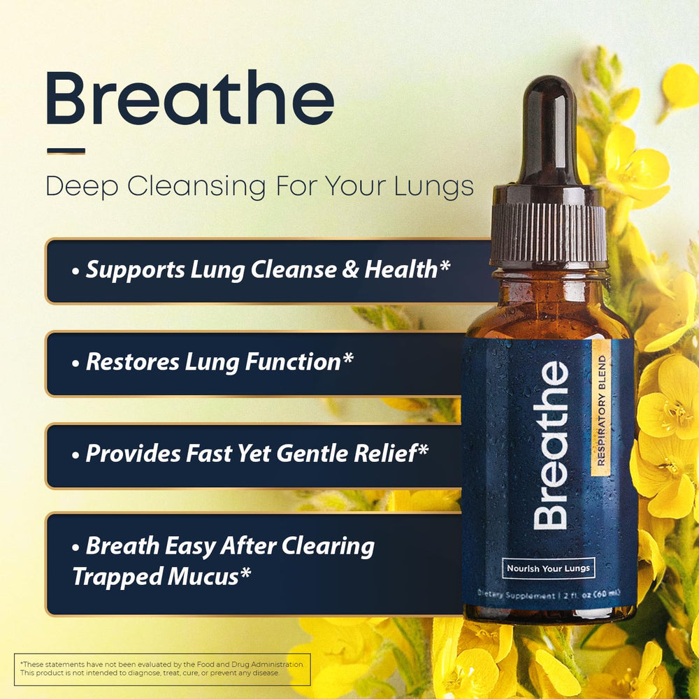 Back label of BREATHE 8-IN-1 Mullein Drops bottle