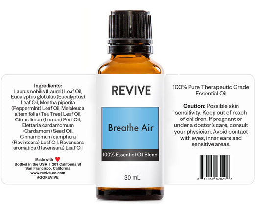 Diffuser releasing aroma with Breathe Air blend by Revive Essential Oils