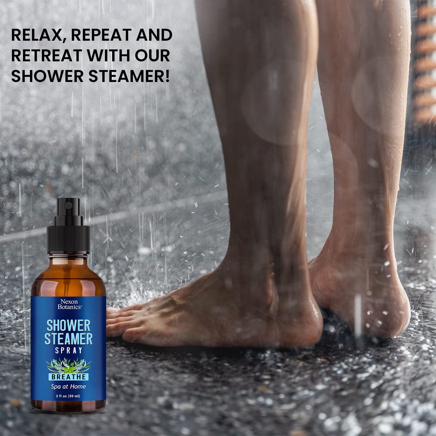 Aromatherapy steam mist setup for at-home spa experience