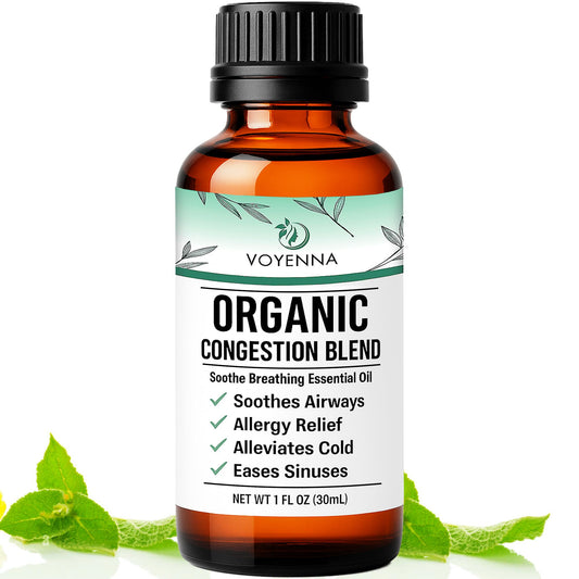 Packaging and bottle of Essential Oil Breathe Blend for Diffuser with peppermint and eucalyptus