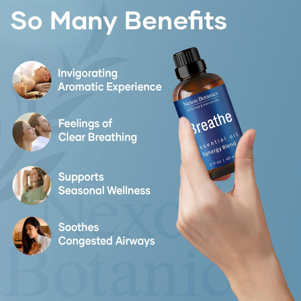 Breathe essential oil blend packaging