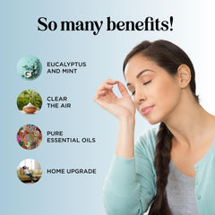 Eucalyptus peppermint tea tree and mint essential oils for diffuser aromatherapy