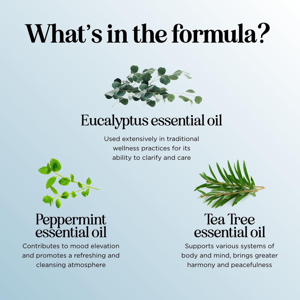 Shower aromatherapy setup using Breathe essential oil diffuser blend