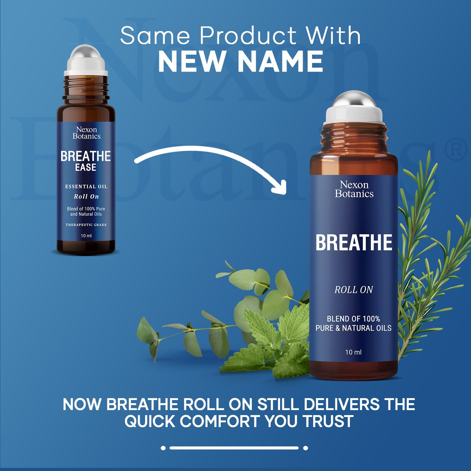 Applying Breathe Roll-On to skin for soothing effect
