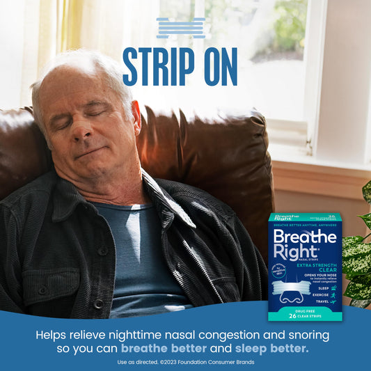 Breathe Right extra-strength strip band close-up showing flexible springs.