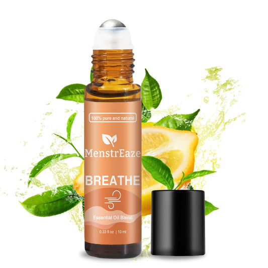 Breathe Essential Oil Roll-On bottle front view with 10ml size