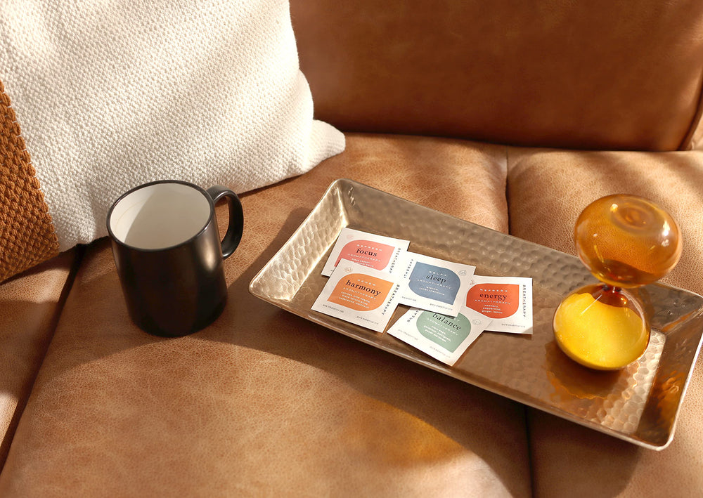 Breatherapy aroma patch highlights basil oil for clarity and mood