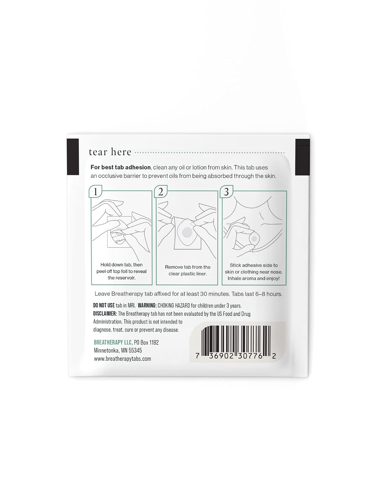 Breatherapy eucalyptus aroma patch close-up highlights natural oil texture and quality
