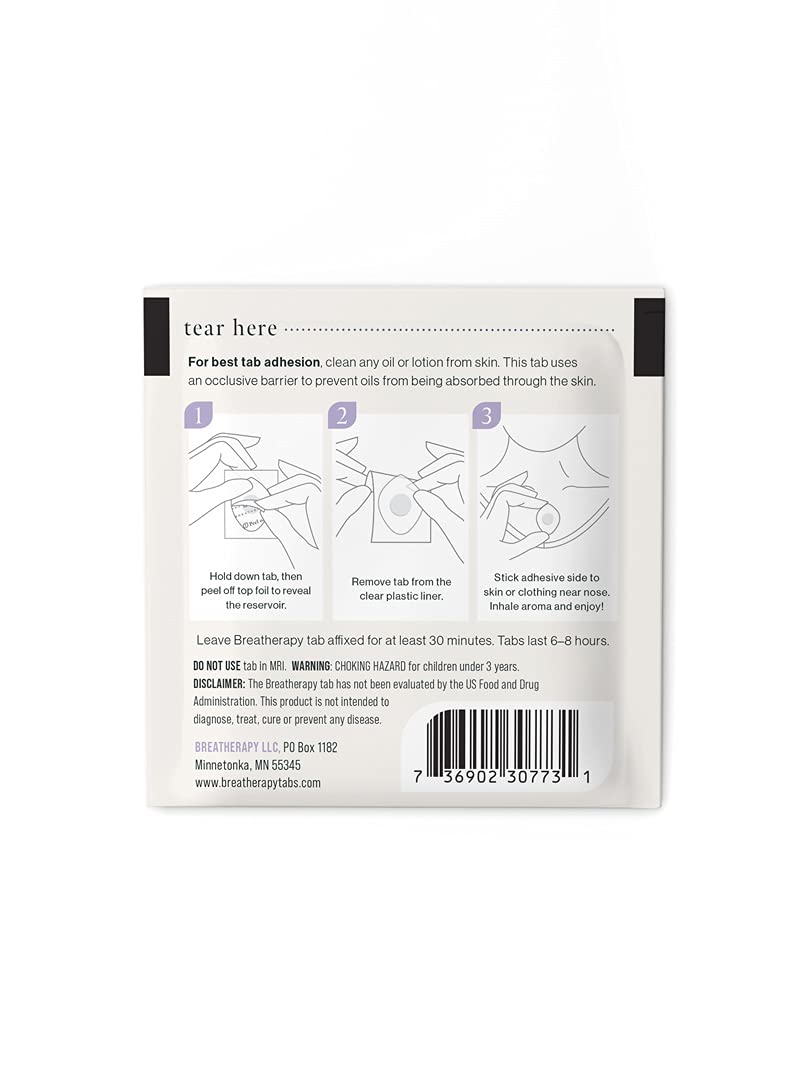 Breatherapy aroma patch featuring ginger and bergamot notes for uplifting aroma.
