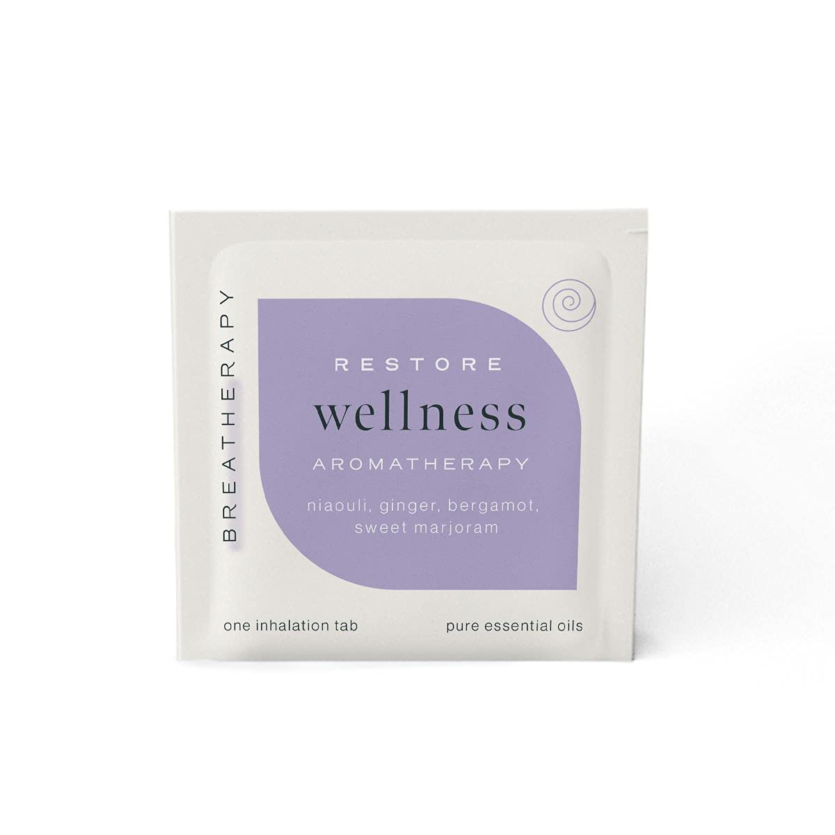 Breatherapy aroma patch close-up of niaouli essential oil ingredients.