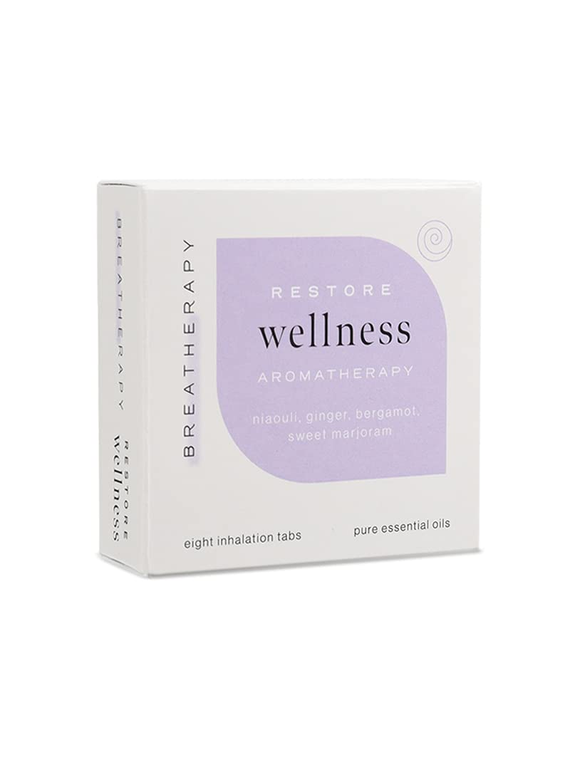 Breatherapy aroma patch packaging shown for easy portable wellness on the go.