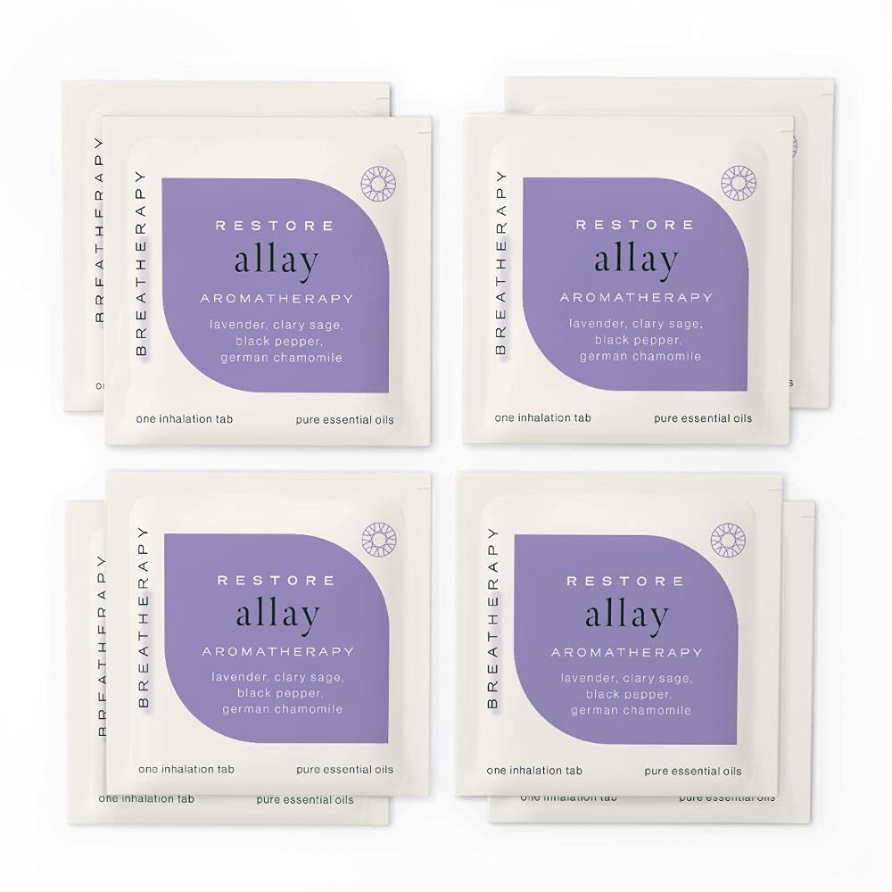 Breatherapy Allay Patches on arm provide discreet, portable relaxation on the go.