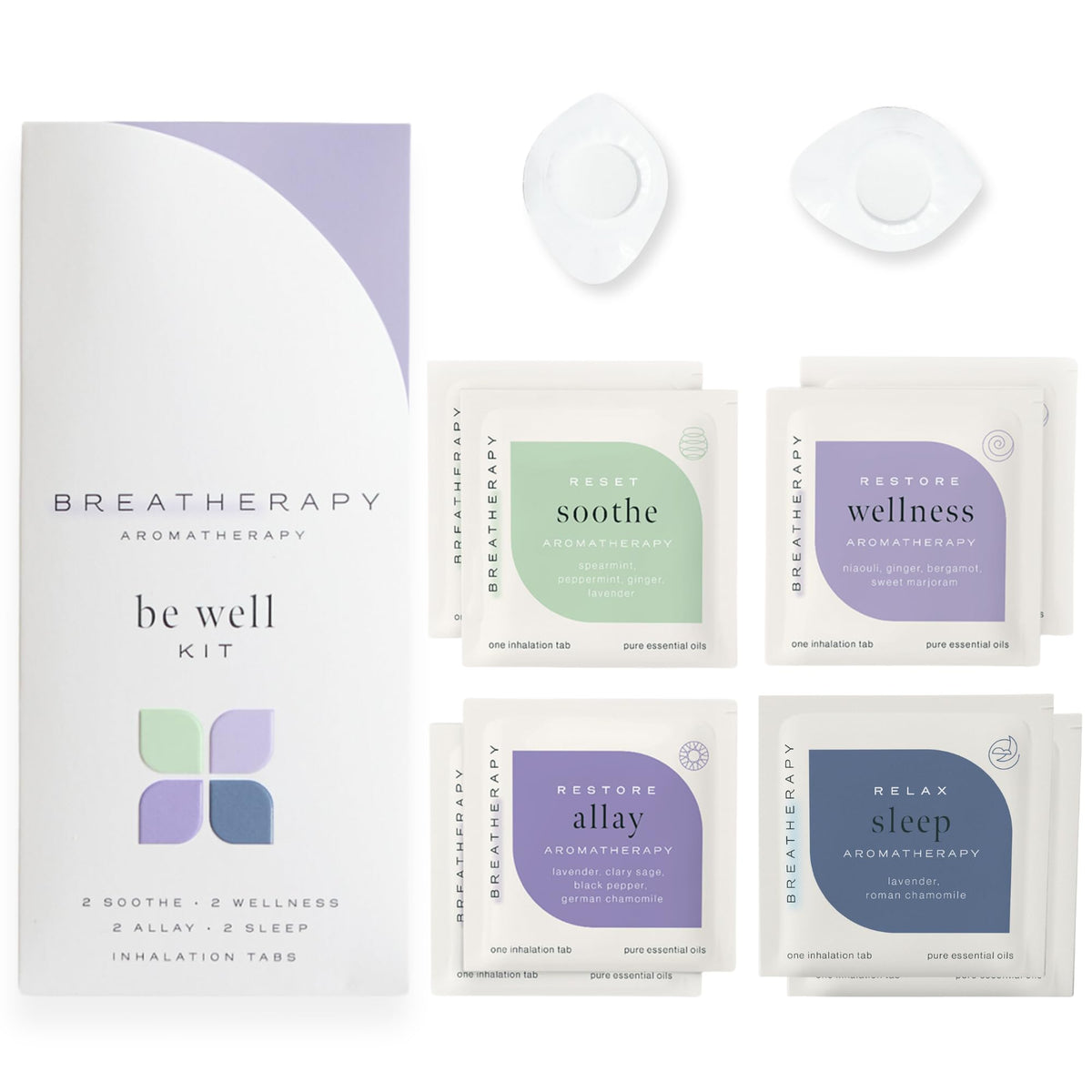 Breatherapy Be Well Kit 8-pack box and tabs