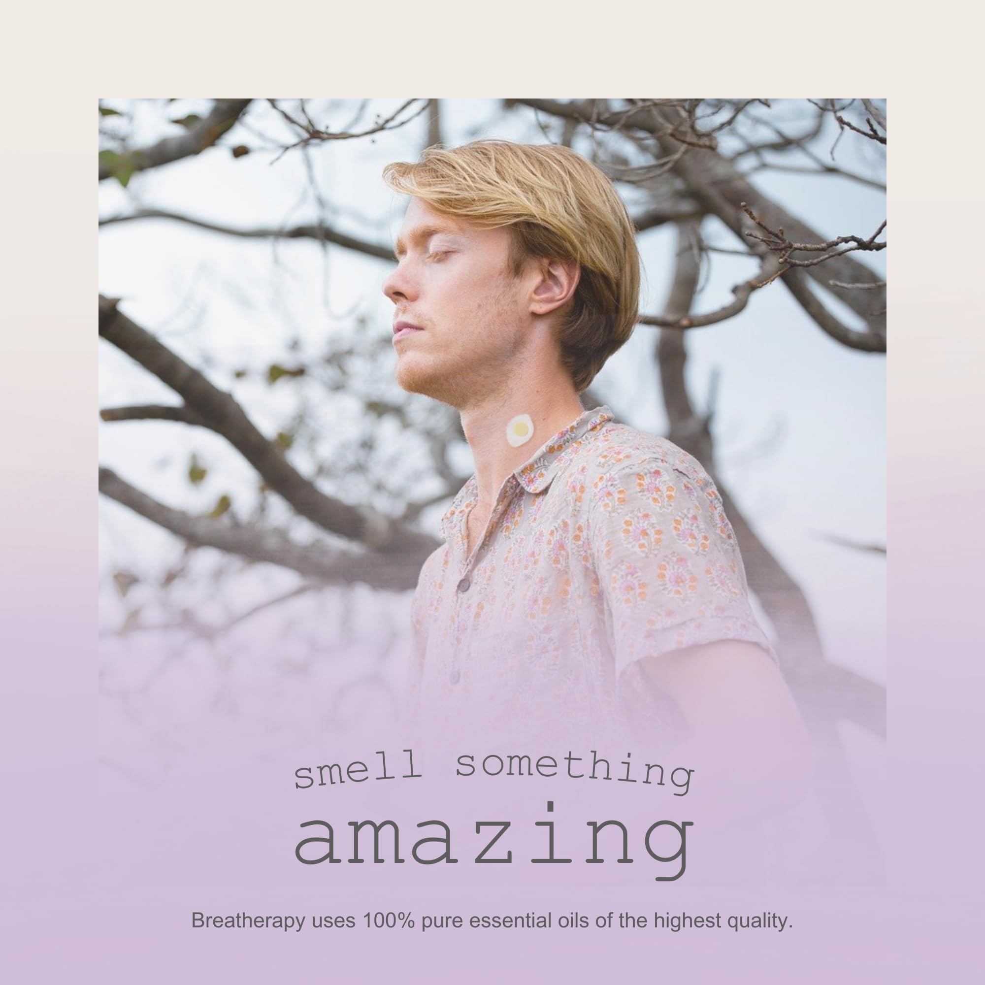 Breatherapy Breathe Patch ingredients image highlights eucalyptus and peppermint for fresh, clear sensations