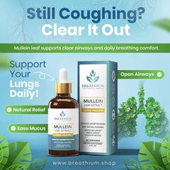 Ingredients panel for Breathium drops
