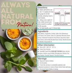 Close-up of natural ingredients used in BreathMD Tonsil Rinse
