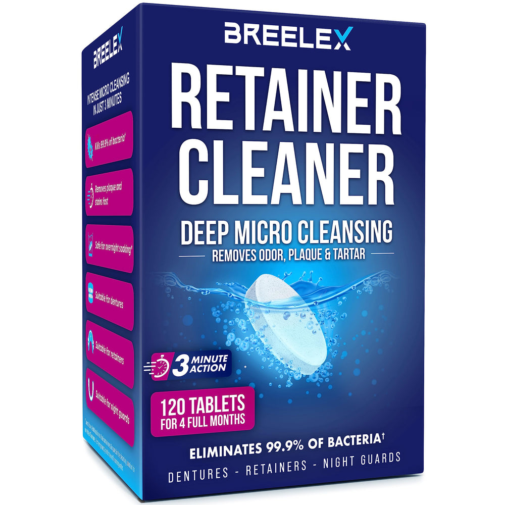 Breelex denture cleaning tablets 120-count package