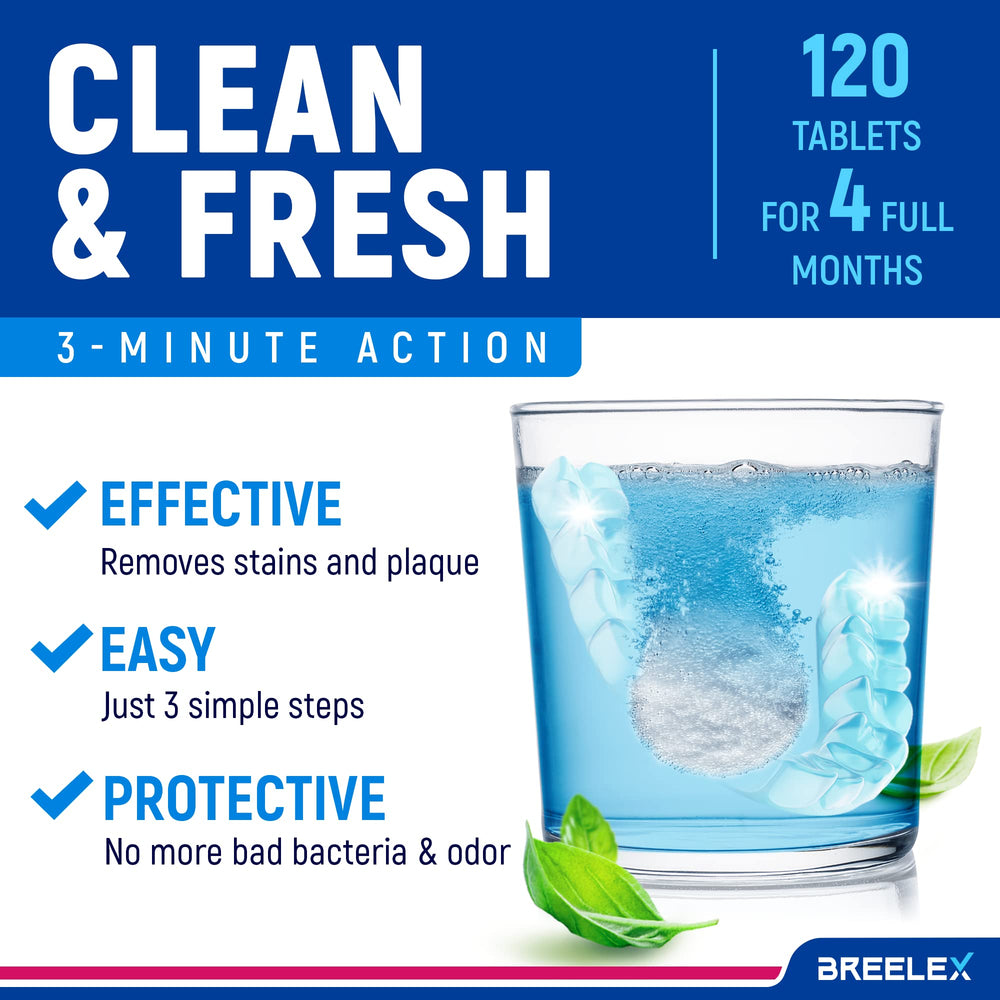 Application of Breelex mouthguard cleaner tablets for nightguards