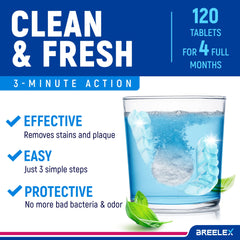 Application of Breelex mouthguard cleaner tablets for nightguards