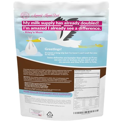 Brewer's yeast powder bottle showcasing lactation supplement